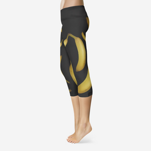 Bananas All-Over Print Capri Leggings