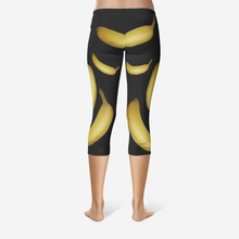 Load image into Gallery viewer, Bananas All-Over Print Capri Leggings