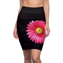 Load image into Gallery viewer, Pink Flower Women&#39;s Pencil Skirt