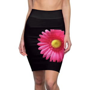 Pink Flower Women's Pencil Skirt