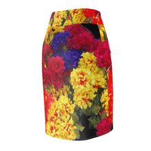 Load image into Gallery viewer, &quot;Flower arranged&quot; PPM flowersdesignsWomen&#39;s Pencil Skirt