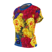 Load image into Gallery viewer, Copy of Flowers arranged( Black BG) Women&#39;s AOP Cut &amp; Sew Tee