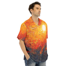 Load image into Gallery viewer, Pixeled Sun Shining All-Over Print Men&#39;s Hawaiian Shirt with Button Closure