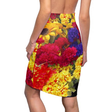 Load image into Gallery viewer, &quot;Flower arranged&quot; PPM flowersdesignsWomen&#39;s Pencil Skirt