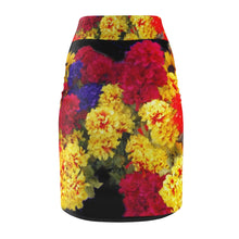 Load image into Gallery viewer, Flowers arranged Women&#39;s Pencil Skirt