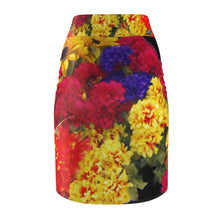 Load image into Gallery viewer, &quot;Flower arranged&quot; PPM flowersdesignsWomen&#39;s Pencil Skirt