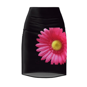 Pink Flower Women's Pencil Skirt