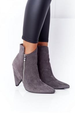 S.I.S Gray Heel boots 189738