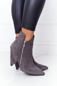 S.I.S Gray Heel boots 189738