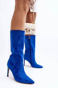 Heel boots 189756 (BLUE)