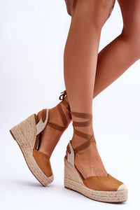 S.I.S Brown Buskin platform heels 179147