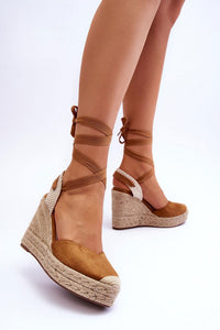 S.I.S Brown Buskin platform heels 179147