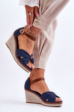 Load image into Gallery viewer, S.I.S Buskin Blue Platform sandals 179859