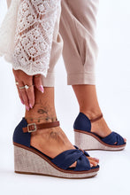 Load image into Gallery viewer, S.I.S Buskin Blue Platform sandals 179859