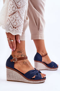 S.I.S Buskin Blue Platform sandals 179859