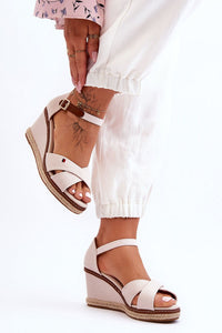 S.I.S Buskin White heel sandals 181776