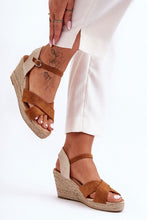 Load image into Gallery viewer, S.I.S Buskin Brown straps Platform heels sandals 183447