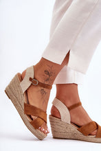 Load image into Gallery viewer, S.I.S Buskin Brown straps Platform heels sandals 183447