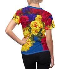 Load image into Gallery viewer, Copy of Flowers arranged( Black BG) Women&#39;s AOP Cut &amp; Sew Tee