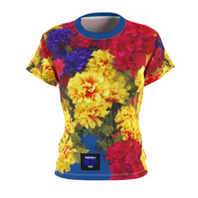 Load image into Gallery viewer, Copy of Flowers arranged( Black BG) Women&#39;s AOP Cut &amp; Sew Tee