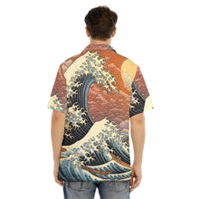 Load image into Gallery viewer, Waves All-Over Print Men&#39;s Hawaiian Shirt With Button Closure