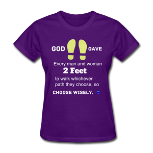 God Gave 2 Feet Women's T-Shirt - purple