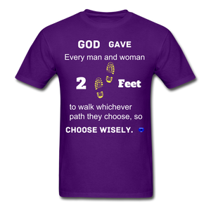 "God Gave, 2 Feet" Unisex Classic Men T-Shirt. - purple