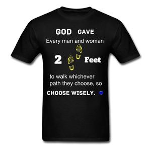 "God Gave, 2 Feet" Unisex Classic Men T-Shirt. - black