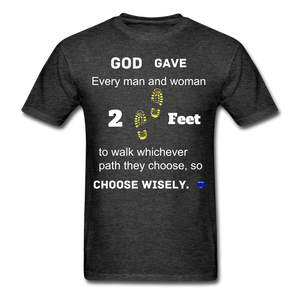 "God Gave, 2 Feet" Unisex Classic Men T-Shirt. - heather black