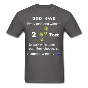 "God Gave, 2 Feet" Unisex Classic Men T-Shirt. - charcoal