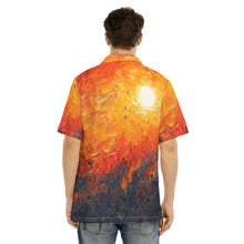 Load image into Gallery viewer, Pixeled Sun Shining All-Over Print Men&#39;s Hawaiian Shirt with Button Closure